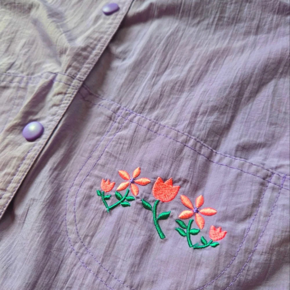 Vintage 1990s Carter's lilac purple hooded raincoat jacket